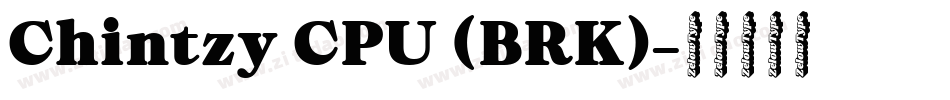 Chintzy CPU (BRK)字体转换